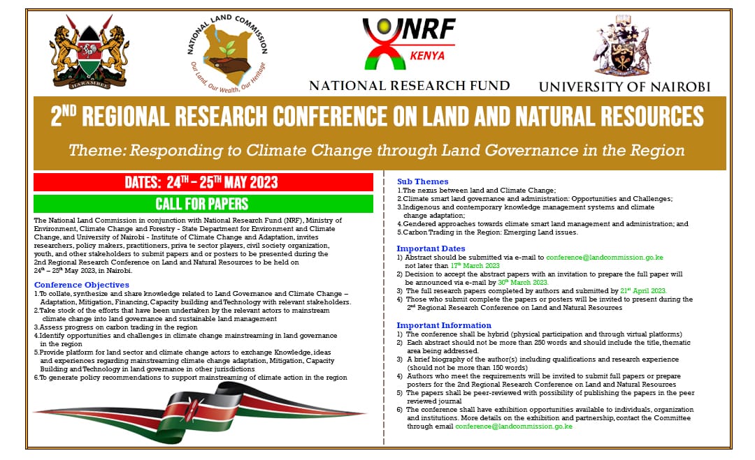 Call for Papers - 2nd Regional Research Conference on Land and Natural Resources
