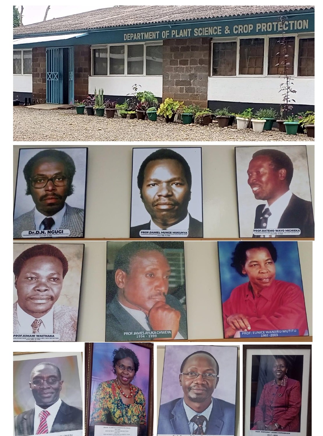 Department pf Plant Science And Crop Protection and past Chairmen