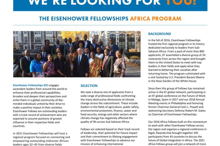 Eisenhower Fellowships -Africa Programme