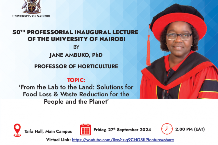 50th Professorial Inaugural Lecture by Prof. Jane Ambuko