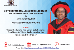 50th Professorial Inaugural Lecture by Prof. Jane Ambuko